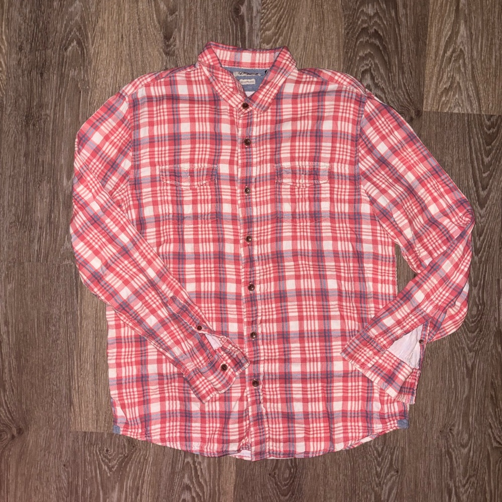 Grayers Red Plaid Button Down Shirt Men’s Large